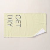 ドライメッセージまたはカスタムメッセージをグレーと黄色に淡い色の表示 ハンドタオル (ハンドタオル)