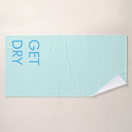 ドライメッセージまたはカスタムメッセージを青と緑に淡い色の表示 バスタオル (バスタオル)