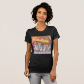 ドライヤーでソックスホラー映画面白い Tシャツ (正面フル)