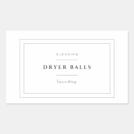 ドライヤーボール洗濯物ラベルシール 長方形シール