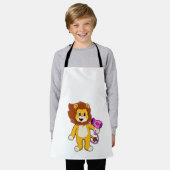 ドライヤー付きライオン エプロン (着用した状態)