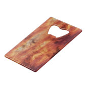 ドライレッドフラワーズ抽象芸術 クレジットカード栓抜き (正面アングル)