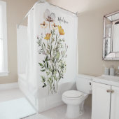 ドライワイルドフラワーブーケ シャワーカーテン (インサイチュ)