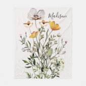 ドライワイルドフラワーブーケ フリースブランケット (正面)