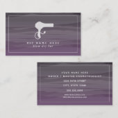 ドライ吹バー美容師パープグラデーションル 名刺 (正面/裏面)