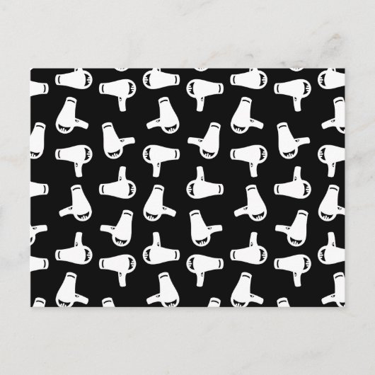 ドライ吹ヤプリントパターンヴィンテージヘアサロン主題 案内ポストカード (正面)