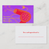 ドライ吹ヤ2スタイリスト名刺 予約カード (正面/裏面)