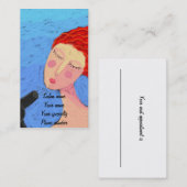 ドライ吹美容師名刺 予約カード (正面/裏面)