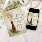 ドライ小麦とホップ醸造所リハーサルディナー 招待状