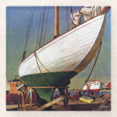 ドライ波止場バイジョンアサートン ガラスコースター (正面)