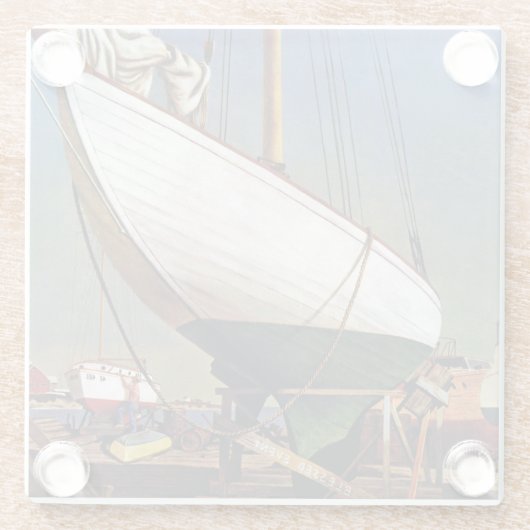 ドライ波止場バイジョンアサートン ガラスコースター (裏面)