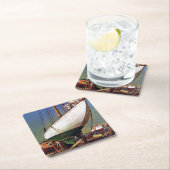 ドライ波止場バイジョンアサートン スクエアペーパーコースター (インサイチュ)