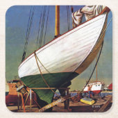 ドライ波止場バイジョンアサートン スクエアペーパーコースター (正面)