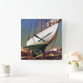 ドライ波止場バイジョンアサートン スクエア壁時計 (ホーム)