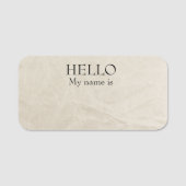 ドライ消去の再利用可能なHello古い紙ヴィンテージ 名札 (正面)