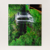 ドライ滝ノースカロライナ。クリスマスグリーティング ジグソーパズル (縦)