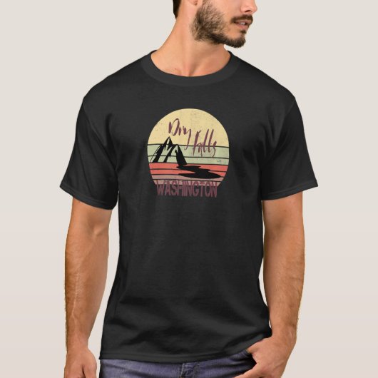 ドライ滝ワシントンヴィンテージ旅行用土産 Tシャツ (正面)