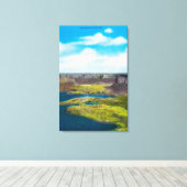 ドライ滝州パークグランドクーリーダム キャンバスプリント (インサイチュ (ウッドフロア))