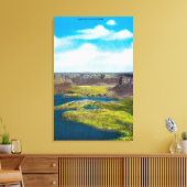 ドライ滝州パークグランドクーリーダム キャンバスプリント (インサイチュ (リビング))