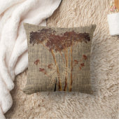 ドライ素朴セダムフローラキャンバス枕 クッション (ブランケット)