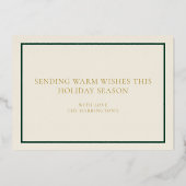 ドライ素朴ドオレンジパインシーズンズグリーティング金ゴールド 箔シーズンカード (裏面)