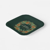 ドライ素朴ドオレンジホリデーパインリースグリーン ペーパープレート (傾斜あり)