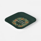 ドライ素朴ドオレンジホリデーパインリースグリーン ペーパープレート (傾斜あり)