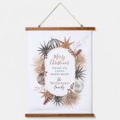 ドライ素朴ボ自然タニカルクリスマスホリデー 吊り下げ型タペストリー (正面)