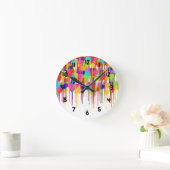 ドライ絵を描プ時計 ラウンド壁時計 (ホーム)