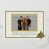 ドライ オレンジ ジョイ パイン wreath マルチ フォト ゴールド 箔シーズンカード (裏面)