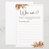 ドライ パンパス グラス | フー アム アイ ゲーム カード (正面/裏面)