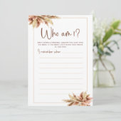 ドライ パンパス グラス 誰？ 私？ ブライダル シャワー ゲーム カード (スタンド正面)