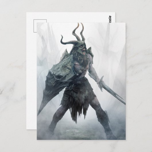 ドラウ完全に死んでいなグウォリアーはがき ポストカード (正面/裏面)