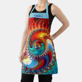 ドラカラフルゴンスパパーソナライズされたイラル エプロン (インサイチュ)