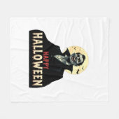 ドラキュラがお前に夜を不気味祈る フリースブランケット (正面(横))