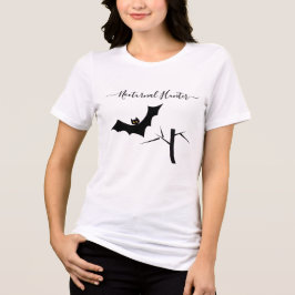 ドラキュラが夜おもしろいの一口を待つ トライブレンドTシャツ