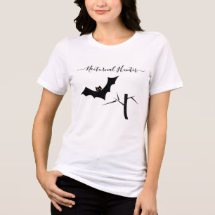 ドラキュラが夜おもしろいの一口を待つ トライブレンドTシャツ