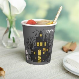 ドラキュラの城 怖いハロウィン 紙コップ