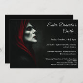 ドラキュラの夜 | ハロウィーンの衣装パーティー 招待状 (正面/裏面)