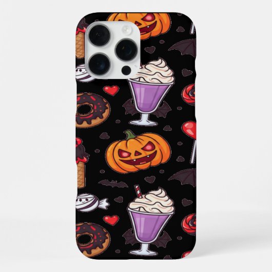 ドラキュラの甘い悪夢 ハロウィンキャンディ iPhoneケース (裏面)
