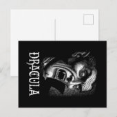ドラキュラの肖像画 モノクロ ポストカード (正面/裏面)