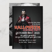 ドラキュラカクテルハローウィンパーティ招待状 招待状 (正面/裏面)