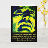 ドラキュラクリストファーリーハロウィングリーティングカード カード (黄色い花)