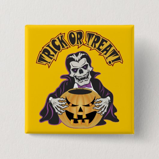 ドラキュラスカル 缶バッジ (正面)