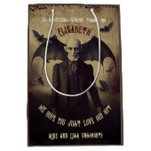 ドラキュラビクトリアンゴシックハロウィーン ミディアムペーパーバッグ (正面)