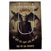 ドラキュラビクトリアンゴシックハロウィーン ミディアムペーパーバッグ (裏面)