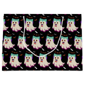 ドラキュラブパターンブラックラージ抱き枕 ラージペーパーバッグ (正面)