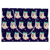 ドラキュラブパターンブラックラージ抱き枕 ラージペーパーバッグ (裏面)