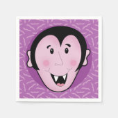 ドラキュラヴァンパイアこうもりハロウィンパープルこうもり スタンダードカクテルナプキン (正面)