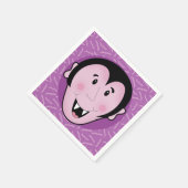 ドラキュラヴァンパイアこうもりハロウィンパープルこうもり スタンダードカクテルナプキン (角)